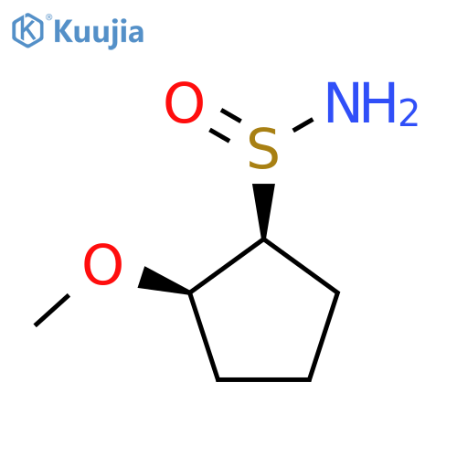 rac-(1R,2S)-2-methoxycyclopentane-1-sulfinamide structure