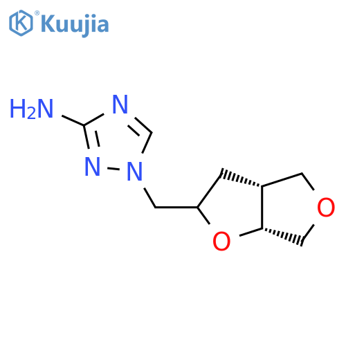 rac-1-{(3aR,6aR)-hexahydrofuro2,3-cfuran-2-ylmethyl}-1H-1,2,4-triazol-3-amine structure