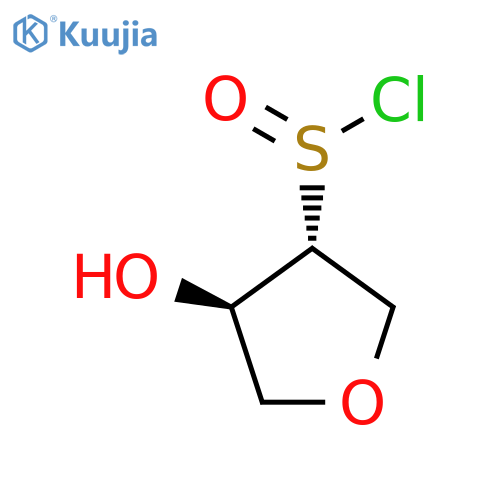 rac-(3R,4R)-4-hydroxyoxolane-3-sulfinyl chloride structure