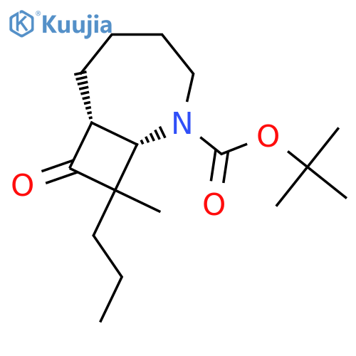 rac-tert-butyl (1R,7S)-9-methyl-8-oxo-9-propyl-2-azabicyclo[5.2.0]nonane-2-carboxylate structure