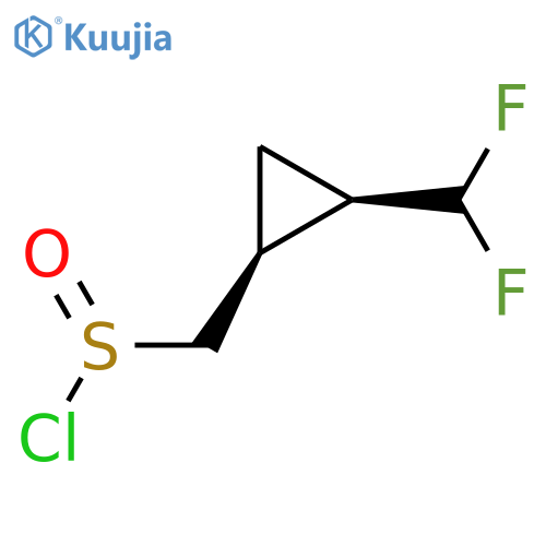 rac-[(1R,2S)-2-(difluoromethyl)cyclopropyl]methanesulfinyl chloride structure