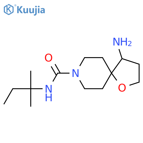 4-amino-N-(2-methylbutan-2-yl)-1-oxa-8-azaspiro4.5decane-8-carboxamide structure