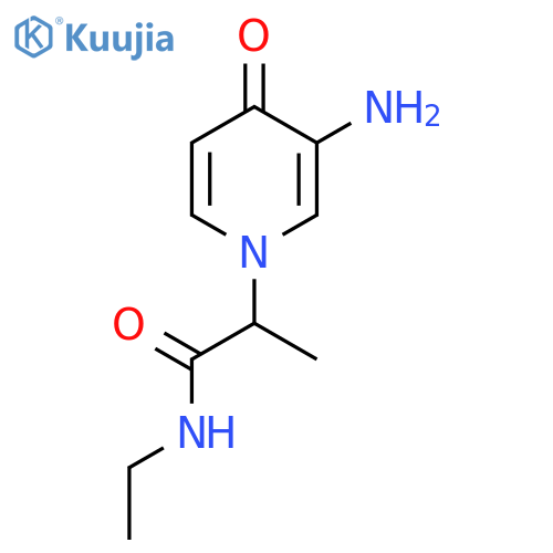 2-(3-amino-4-oxo-1,4-dihydropyridin-1-yl)-N-ethylpropanamide structure