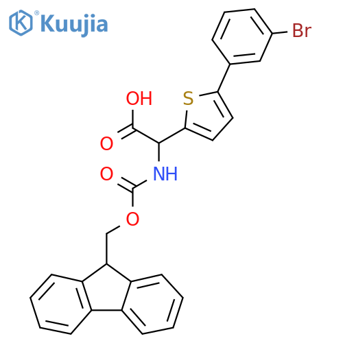 2-Thiopheneacetic acid, 5-(3-bromophenyl)-α-[[(9H-fluoren-9-ylmethoxy)carbonyl]amino]- structure