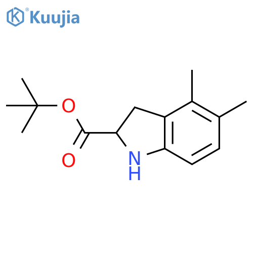 1H-Indole-2-carboxylic acid, 2,3-dihydro-4,5-dimethyl-, 1,1-dimethylethyl ester structure