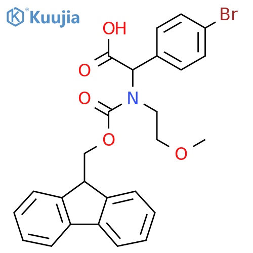 Benzeneacetic acid, 4-bromo-α-[[(9H-fluoren-9-ylmethoxy)carbonyl](2-methoxyethyl)amino]- structure