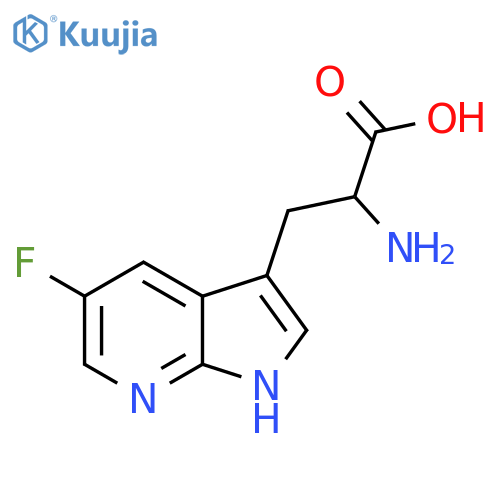 2-amino-3-{5-fluoro-1H-pyrrolo[2,3-b]pyridin-3-yl}propanoic acid structure
