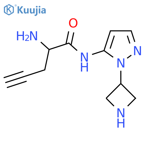 2-amino-N-1-(azetidin-3-yl)-1H-pyrazol-5-ylpent-4-ynamide structure