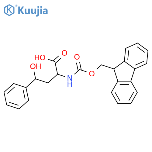 2-({[(9H-fluoren-9-yl)methoxy]carbonyl}amino)-4-hydroxy-4-phenylbutanoic acid structure