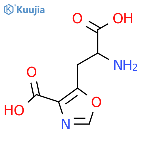 5-(2-Amino-2-carboxyethyl)-1,3-oxazole-4-carboxylic acid structure