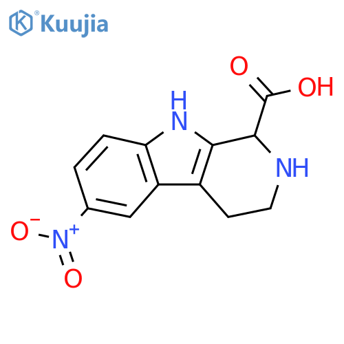 6-nitro-1H,2H,3H,4H,9H-pyrido[3,4-b]indole-1-carboxylic acid structure