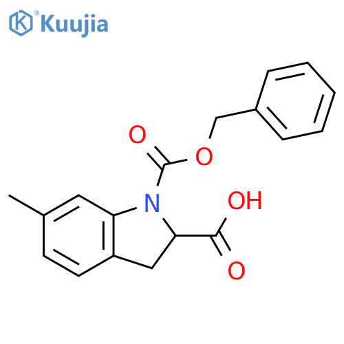 1H-Indole-1,2-dicarboxylic acid, 2,3-dihydro-6-methyl-, 1-(phenylmethyl) ester structure