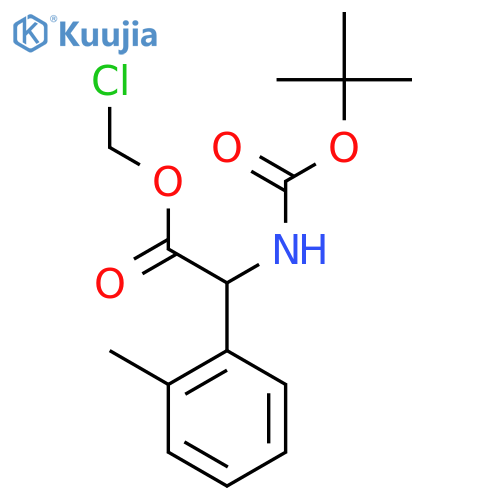 Chloromethyl 2-{[(tert-butoxy)carbonyl]amino}-2-(2-methylphenyl)acetate structure