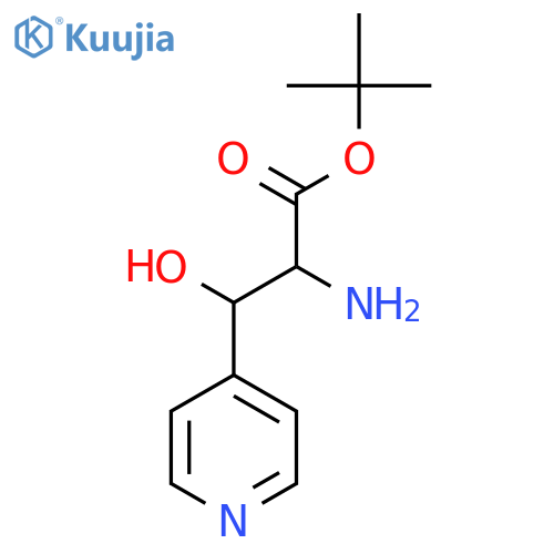 Tert-butyl 2-amino-3-hydroxy-3-(pyridin-4-yl)propanoate structure