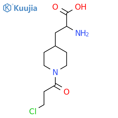 2-Amino-3-[1-(3-chloropropanoyl)piperidin-4-yl]propanoic acid structure