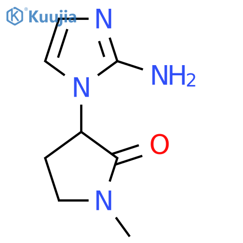 3-(2-amino-1H-imidazol-1-yl)-1-methylpyrrolidin-2-one structure