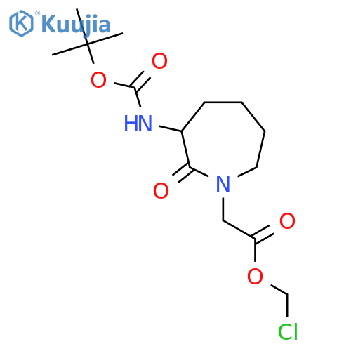 Chloromethyl 2-(3-{[(tert-butoxy)carbonyl]amino}-2-oxoazepan-1-yl)acetate structure