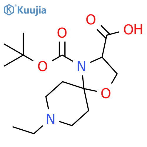 1-Oxa-4,8-diazaspiro[4.5]decane-3,4-dicarboxylic acid, 8-ethyl-, 4-(1,1-dimethylethyl) ester structure