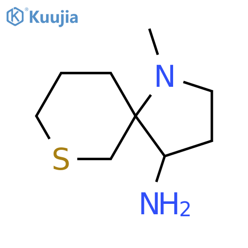 7-Thia-1-azaspiro[4.5]decan-4-amine, 1-methyl- structure