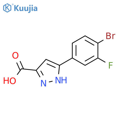 1H-Pyrazole-3-carboxylic acid, 5-(4-bromo-3-fluorophenyl)- structure