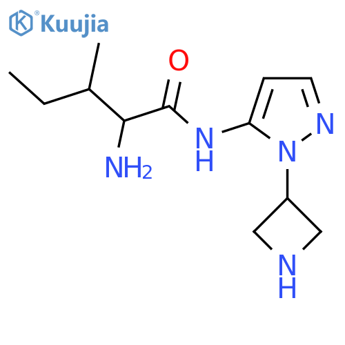 2-amino-N-1-(azetidin-3-yl)-1H-pyrazol-5-yl-3-methylpentanamide structure
