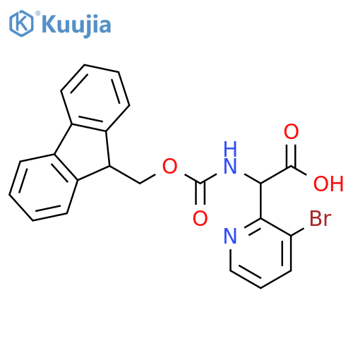 2-Pyridineacetic acid, 3-bromo-α-[[(9H-fluoren-9-ylmethoxy)carbonyl]amino]- structure