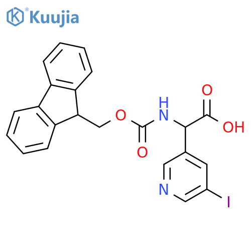 3-Pyridineacetic acid, α-[[(9H-fluoren-9-ylmethoxy)carbonyl]amino]-5-iodo- structure