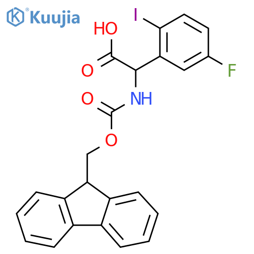 Benzeneacetic acid, α-[[(9H-fluoren-9-ylmethoxy)carbonyl]amino]-5-fluoro-2-iodo- structure