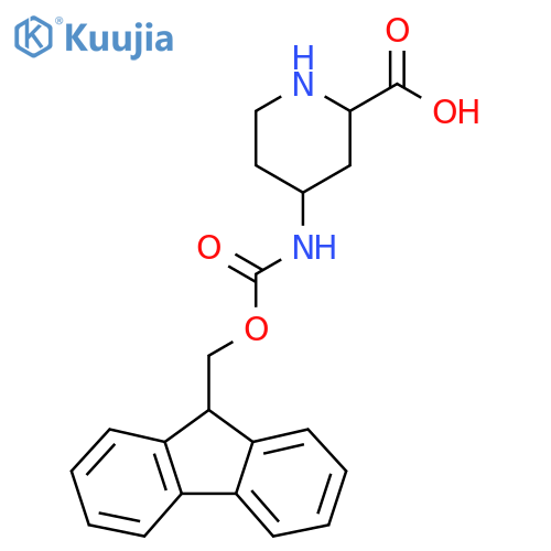 4-({(9H-fluoren-9-yl)methoxycarbonyl}amino)piperidine-2-carboxylic acid structure