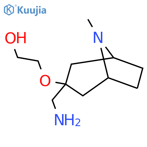2-{3-(aminomethyl)-8-methyl-8-azabicyclo3.2.1octan-3-yloxy}ethan-1-ol structure