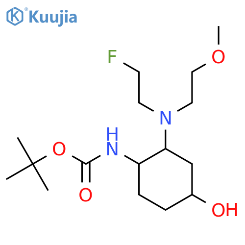 tert-butyl N-{2-[(2-fluoroethyl)(2-methoxyethyl)amino]-4-hydroxycyclohexyl}carbamate structure