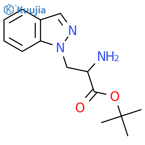 tert-butyl 2-amino-3-(1H-indazol-1-yl)propanoate structure