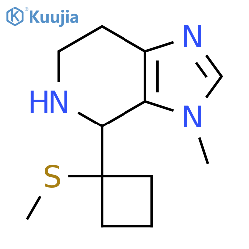 3-methyl-4-1-(methylsulfanyl)cyclobutyl-3H,4H,5H,6H,7H-imidazo4,5-cpyridine structure