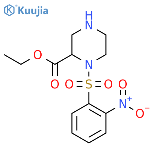 Ethyl 1-(2-nitrobenzenesulfonyl)piperazine-2-carboxylate structure
