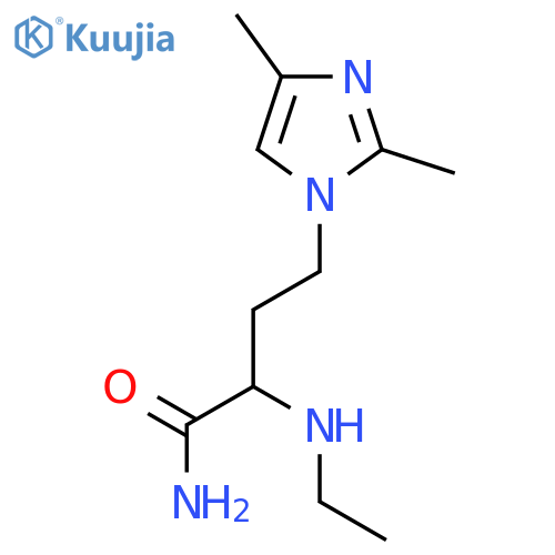 4-(2,4-dimethyl-1H-imidazol-1-yl)-2-(ethylamino)butanamide structure
