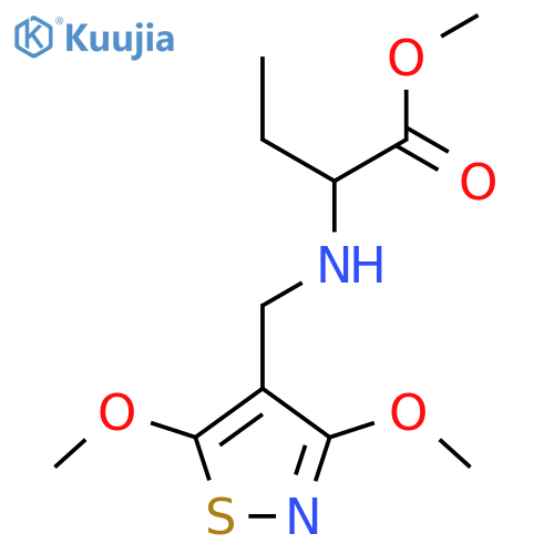 Methyl 2-{[(dimethoxy-1,2-thiazol-4-yl)methyl]amino}butanoate structure