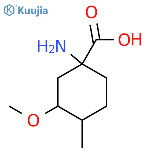 1-Amino-3-methoxy-4-methylcyclohexane-1-carboxylic acid structure