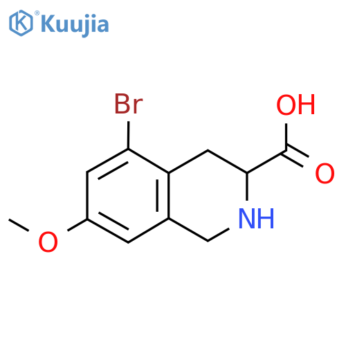 5-bromo-7-methoxy-1,2,3,4-tetrahydroisoquinoline-3-carboxylic acid structure
