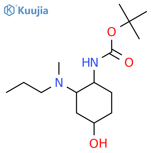 tert-butyl N-{4-hydroxy-2-[methyl(propyl)amino]cyclohexyl}carbamate structure