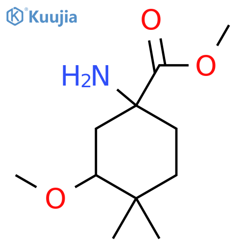 Methyl 1-amino-3-methoxy-4,4-dimethylcyclohexane-1-carboxylate structure