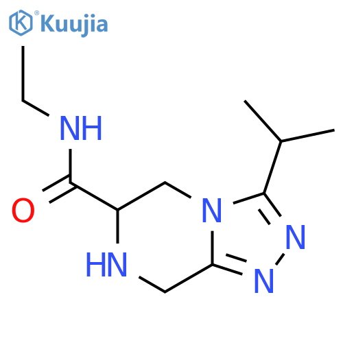 N-ethyl-3-(propan-2-yl)-5H,6H,7H,8H-1,2,4triazolo4,3-apyrazine-6-carboxamide structure