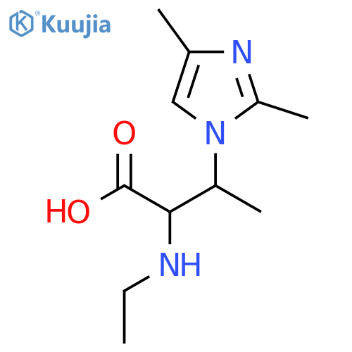3-(2,4-dimethyl-1H-imidazol-1-yl)-2-(ethylamino)butanoic acid structure