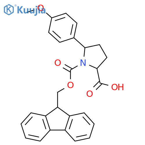 1,2-Pyrrolidinedicarboxylic acid, 5-(4-methoxyphenyl)-, 1-(9H-fluoren-9-ylmethyl) ester structure