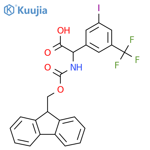 2-(9H-fluoren-9-ylmethoxycarbonylamino)-2-[3-iodo-5-(trifluoromethyl)phenyl]acetic acid structure