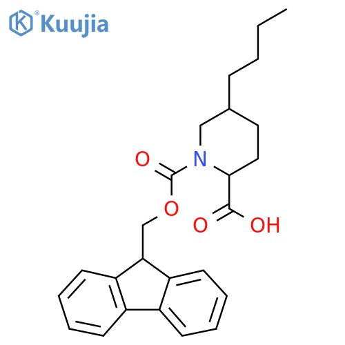 5-butyl-1-{[(9H-fluoren-9-yl)methoxy]carbonyl}piperidine-2-carboxylic acid structure