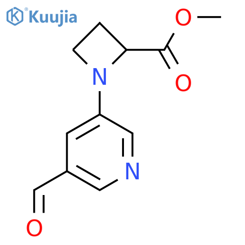 Methyl 1-(5-formylpyridin-3-yl)azetidine-2-carboxylate structure