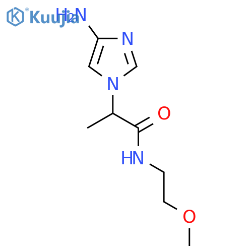 2-(4-amino-1H-imidazol-1-yl)-N-(2-methoxyethyl)propanamide structure