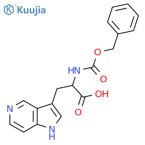 2-{[(benzyloxy)carbonyl]amino}-3-{1H-pyrrolo[3,2-c]pyridin-3-yl}propanoic acid structure