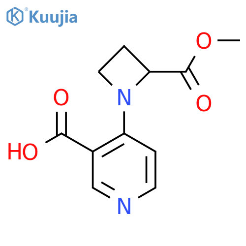 4-2-(methoxycarbonyl)azetidin-1-ylpyridine-3-carboxylic acid structure