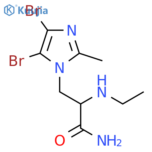 3-(4,5-dibromo-2-methyl-1H-imidazol-1-yl)-2-(ethylamino)propanamide structure